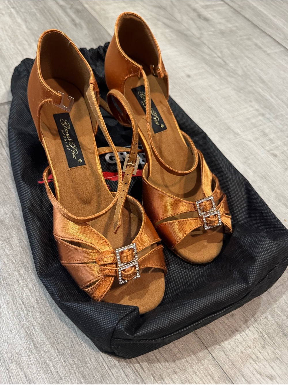 Grand Prix  Satin Latin Ballroom Dance Shoes — Size 36 — Brand New